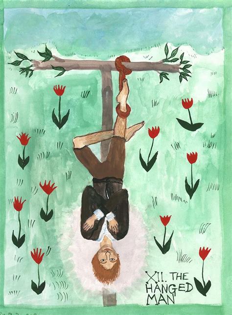 Tarot 12 The Hanged Man Painting By Sushila Burgess Fine Art America