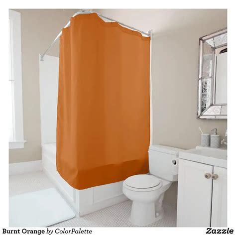 🟧 Burnt Orange Shower Curtains Shower Curtain Mosaic