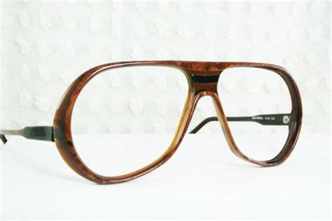 70s Glasses 1970 S Aviator Eyeglasses Bill Blass Men S Dark Brown Black Horn Rim Designer Frame