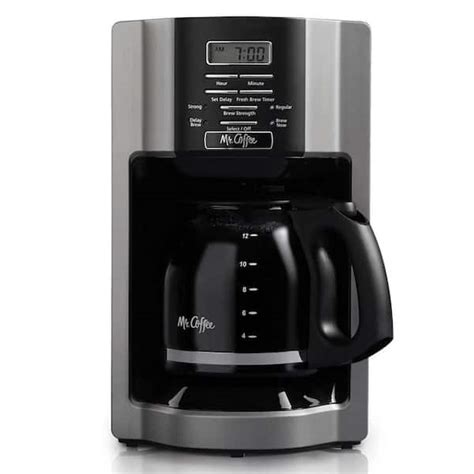 Mr Coffee 12 Cup Programmable Coffee Maker With Rapid Brew In Silver