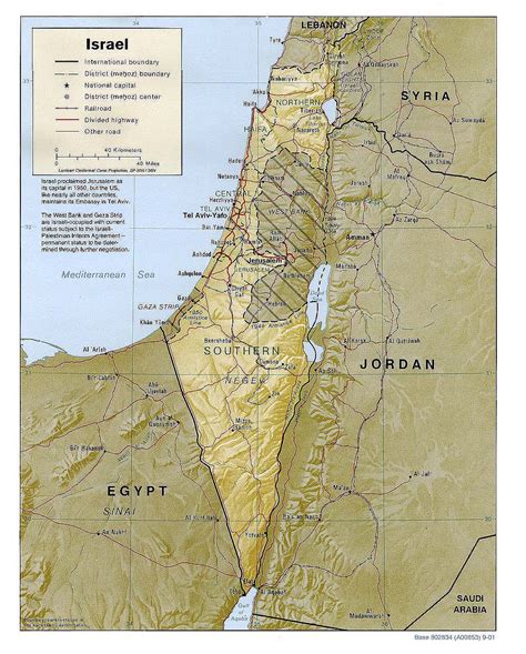 Izrael Mapa Izraele A Palestiny CK Mundo