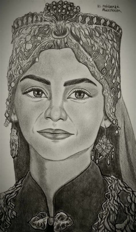 My New Pencil Charcoal Portrait Drawing Of The Turkish Actress Ozge