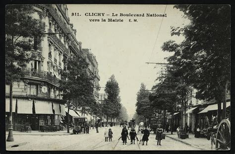 Clichy La Garenne Le Boulevard National Vers La Mairie Carte