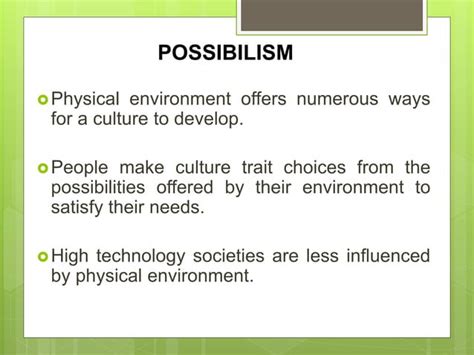 Environmental Determinism And Possibilism Ppt