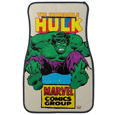 Hulk Retro Comic Character Car Mat Zazzle Retro Comic Marvel