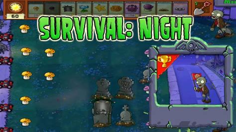 Plants Vs Zombies Survival Night Youtube