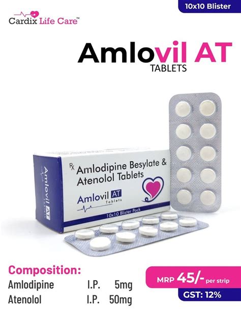 Amlodipine I P Mg Atenolol Mg Tablets At Rs Box Amlodipine