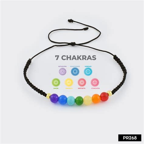 Pulsera Chakras Negra Regine