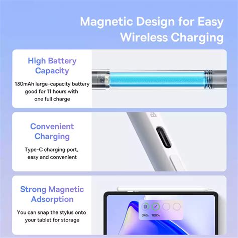 Baseus Smooth Writing Series Stylus With Led Indicator Active Passive