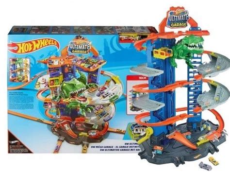 HOT WHEELS ZESTAW MEGA GARAŻ PARKING T REXA 2 auta prezent 168403800 ERLI pl