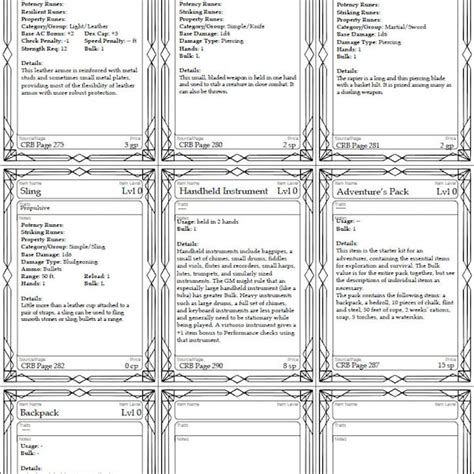 Pathfinder 2e Cards Etsy