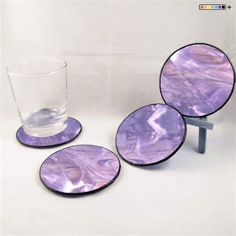 Glass Coasters Set Set Of 4 Coasters Round Coasters Drink Etsy