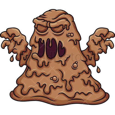 Mud Monster Cartoon Vector Clipart - FriendlyStock