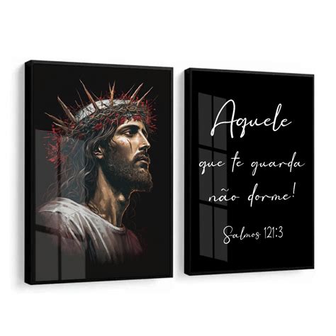 Quadro Decorativo Frases Salmo Da B Blia Jesus Cristo Vidro