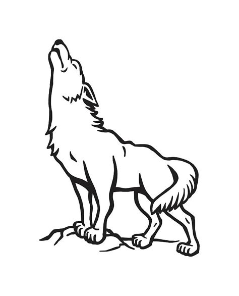 Wolf Outline Drawing Clipartsco