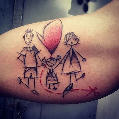 Tatuaggi Padre E Figlia Stilizzato