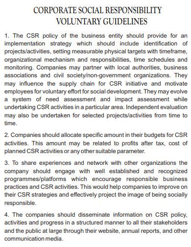 Corporate Social Responsibility 30 Examples How To Create Pdf