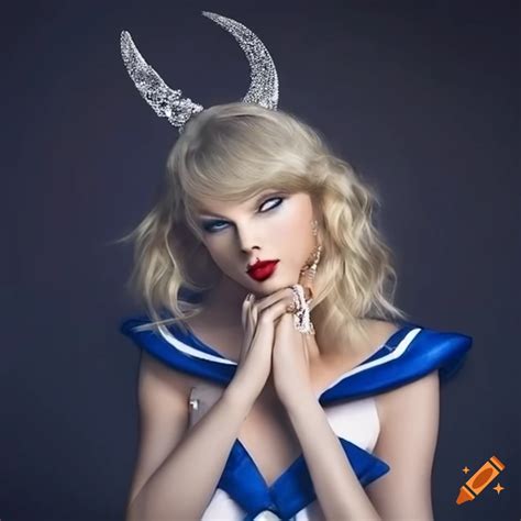 Portrait Of Taylor Swift Dressed As Sailor Moon On Craiyon