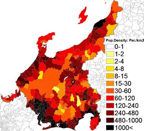 Herec Nový význam Dobýt japan population density map kapitán Pátý korálky