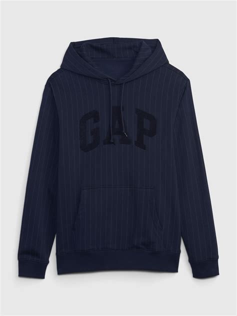 Textured Arch Logo Hoodie Gap