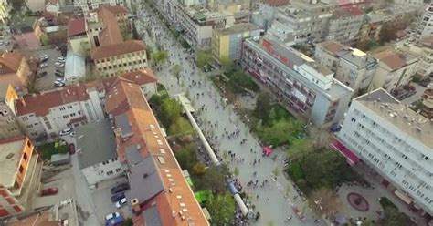 Aerial view of panoramic Prishtine city, Kosovo, Stock Video - Envato ...