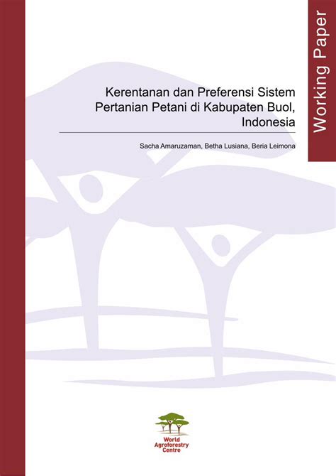 PDF Kerentanan Dan Preferensi Sistem Pertanian Petani Di