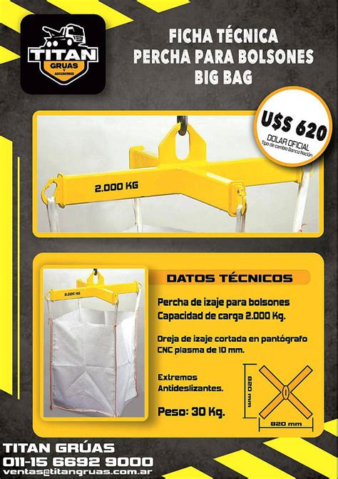 Percha De Izaje BIG BAG Para Bolsones U S 620 Agroads Cod 921530