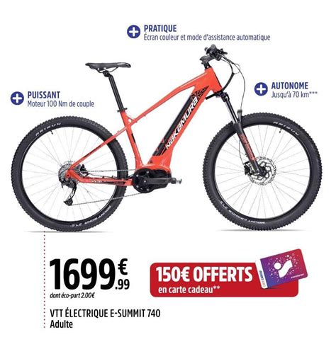 Promo Nakamura Vtt Lectrique E Summit Adulte Chez Intersport