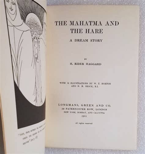 Mahatma And The Hare A Dream Story By H Rider Haggard Very Good