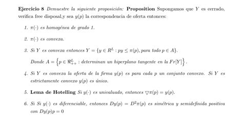 Ejercicio Demuestre La Siguiente Proposici N Chegg