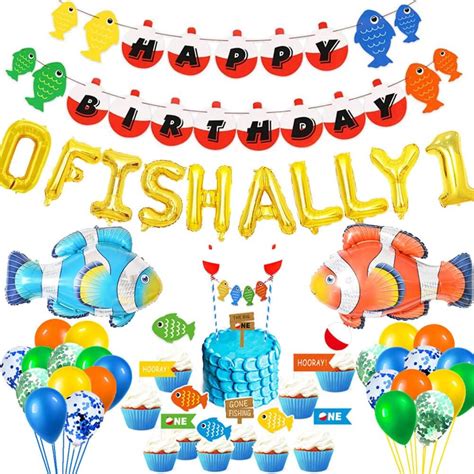 Amazon O Fish Ally One Balloons Fish First Birthday Party