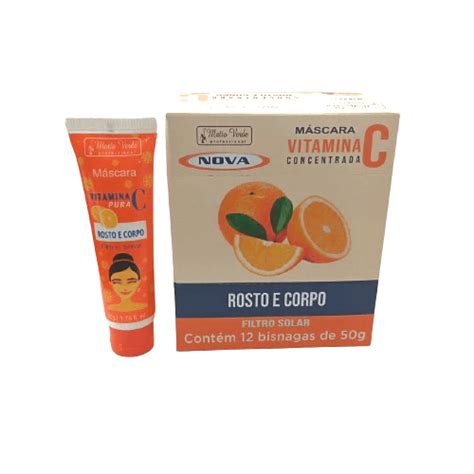 Box C Pc M Scara Vitamina C Concentrada Rosto E Corpo Matto Verde