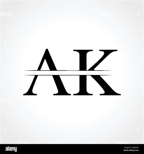 Initial Ak Letter Logo With Creative Modern Business Typography Vector