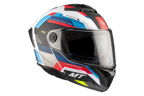 Casco Moto Abatible MT Atom 2 SV Bast A0 Perla Brillo