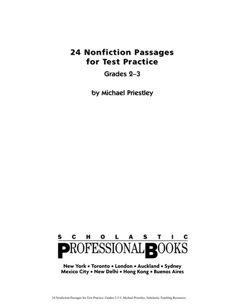 Grades 2 3 Nonfiction Passages