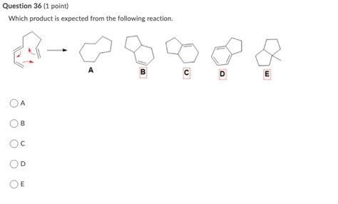 Solved Question 36 1 Point Which Product Is Expected From