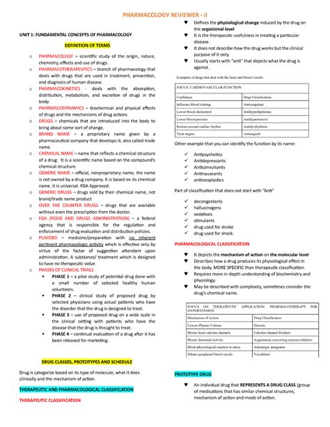 Pharmacology Fundamental Concepts And General Action Of The Drugs