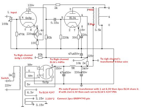 Mullard EL34 Push Pull Tube Schematic Dynaco A420 Transformer