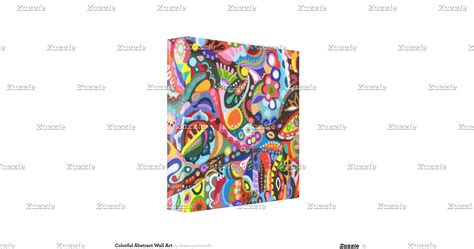 Colorful Abstract Wall Art Gallery Wrap Canvas | Zazzle