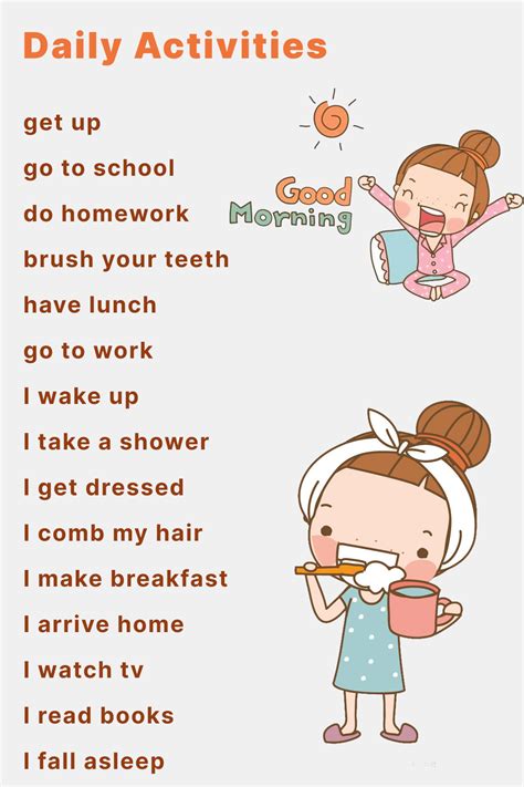 Daily routines in english – Artofit