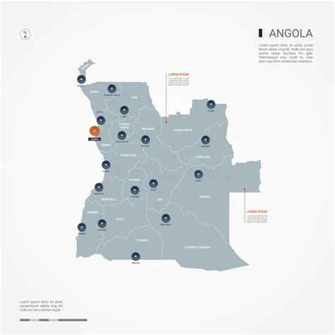 Vector Set Of Angola Country Isometric D Map Angola Map Africa Map