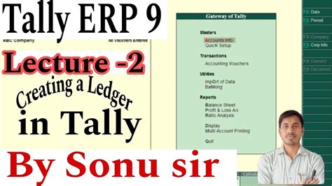 How To Create Tally Ledger Ledgers Kaise Banaye