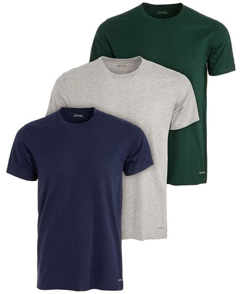 Calvin Klein Mens Cotton Classics Crew Neck Classic Fit 3 Pack Macys