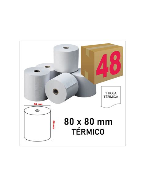 Rollo Papel Tpv T Rmico X Mm Caja Rollos