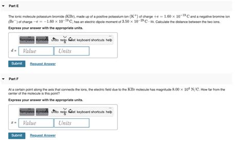 Solved Part E The ionic molecule potassium bromide (KBr), | Chegg.com