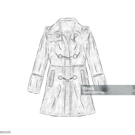 Ladies Coat Stock Illustration Download Image Now Clothing Fur