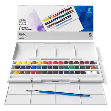 Winsor Newton Cotman Watercolors Studio Set Of Half Pans Jerry S