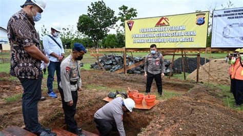 Kapolda Kalsel Lakukan Petelakan Batu Pertama Di Pembangunan Gedung