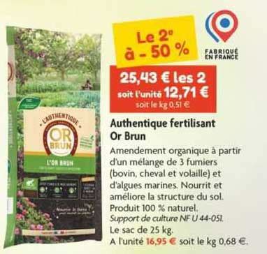 Promo Authentique Fertilisant Or Brun Chez Point Vert Icatalogue Fr