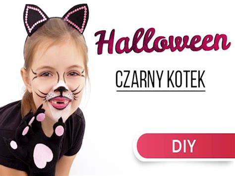 Przebranie na Halloween dla dziecka Czarny Kotek Zrób to sam DIY